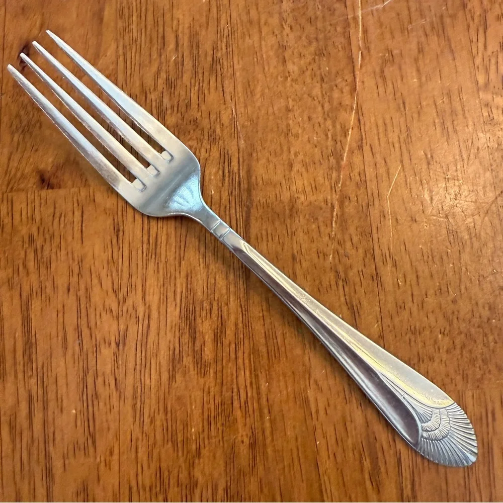 Vintage Art Deco Stainless Salad Fork Replacement Craft Jewelry 7.5” Retro Style